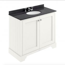 Bayswater Bathrooms Pointing White 1000mm 2-Door Basin Cabinet