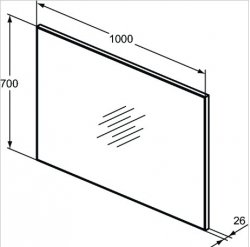 Ideal Standard 100cm Framed Mirror