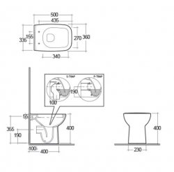 RAK Origin Back To Wall WC