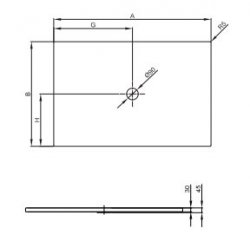 Bette Floor 900 x 700mm Rectangular Shower Tray