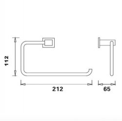 RAK Cubis Towel Ring