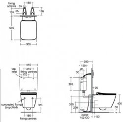Ideal Standard Strada II Wall Hung Pan with Aquablade Technology