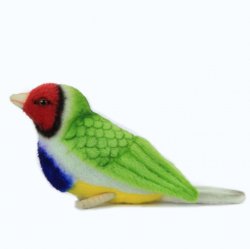 Soft Toy  Bird, Gouldian Finch by Hansa (11cm.L) 5692