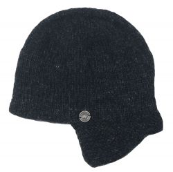 Pure Wool Half fleece lined - helmet hat - Charcoal