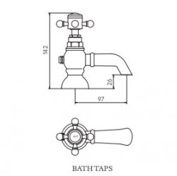 Harrogate Chrome Bath Taps