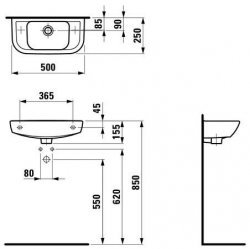 Laufen Pro 500mm Small Basin