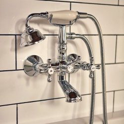 Roca Carmen Twin Lever Wall Mounted Bath-Shower Mixer