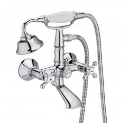 Roca Carmen Twin Lever Wall Mounted Bath-Shower Mixer