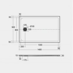 RAK Feeling Trays 1400 x 900 Cappuccino Rectangular Tray