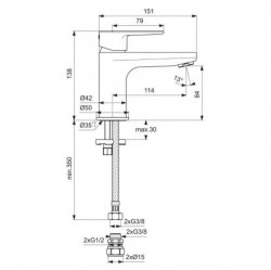 Ideal Standard Cerafine O Chrome Mini Basin Mixer