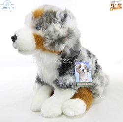 Soft Toy Blue Australian Shepherd Dog by Faithful Friends (25cm)H FAS03