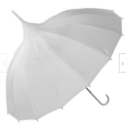 White Pagoda Umbrella Ladies Fashion Brolly Shape Wedding Umbrella