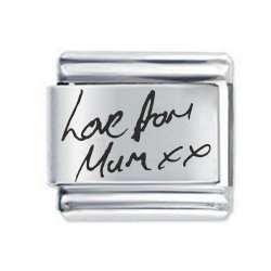 Handwriting Custom Made Italian Charm -DO NOT upload a photo for photo charm - Handwriting picture only