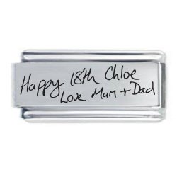 Handwriting Custom Made Italian Charm Superlink