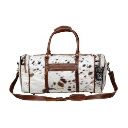 Amore Cowhide Cow Leather Weekend Holdall Bag