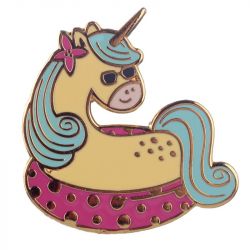 Vacation Vibes Unicorn Design Enamel Pin Badge 
