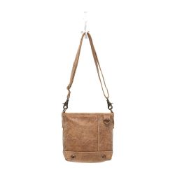 Brown Leather Shoulder Cross Body Handbag