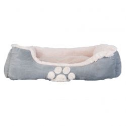 Dog or Cat Bed - Grey - Paw Print - Clayre & Eef