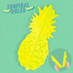 Pineapple Tropical Yellow Ruler