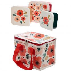 Poppy Fields Lunch Box Set - Cool Bag & Boxes