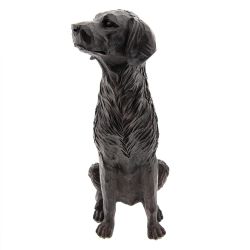Sitting Dog Black Ornament - Height 40cm - Poly Resin - Clayre & Eef