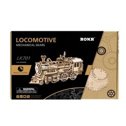 Locomotive Train DIY Wooden Model Kit 3D - 350 Pieces - Fountasia