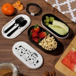 Stormtrooper Star Wars Stacked Bento Lunch Box Fork & Spoon