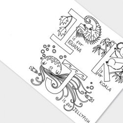 Colouring Book - Girl Boy Kids - Alphabet - Rachel Ellen