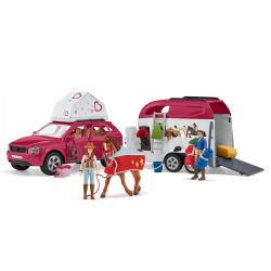 Horse Adventure Car & Trailer Plus Accessories Play Set - Schleich - 42535