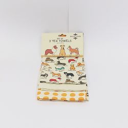 Faithful Friends Dog Collection - Set of 3 Tea Towels - 100% Cotton - Highlands