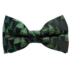 Christmas Tree Black Bowtie - Boxed - Snazzy Santa
