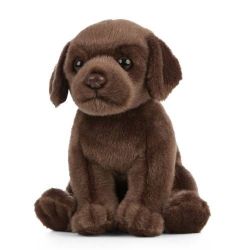 Chocolate Labrador Puppy Dog Plush Soft Toy - 15cm - Living Nature