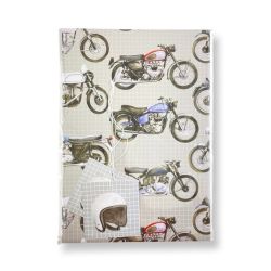 Motorbike Classic Wrapping Paper Sheets & Tags - Arty Penguin