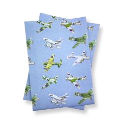 Vintage Planes Spitfire WW2 Wrapping Paper Sheets & Tags - Arty Penguin