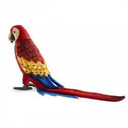Soft Toy Bird, Red Scarlet Macaw by Hansa (32cm) 3067