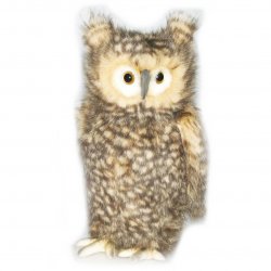 Soft Toy Bird of Prey, Owl Moving-Head by Hansa (34cm) 4466