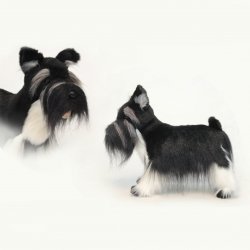 Soft Toy Dog, Black Schnauzer by Hansa (45cm) 5768