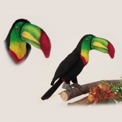 Soft Toy Bird, Toucan by Hansa (11cmH) 6418