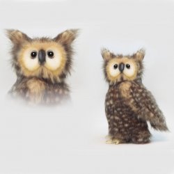 Soft Toy Bird of Prey, Owl with Jointed Head by Hansa (24cm) 4465