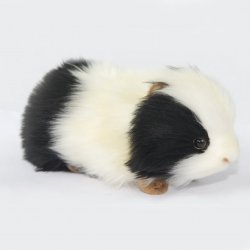 Soft Toy Guinea Pig. Black and White, by Hansa (19cm) 4592