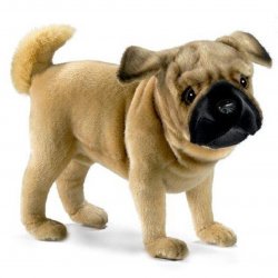 Soft Toy Pug Puppy Dog by Hansa (39cm.L) 7189
