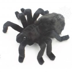 Soft Toy Tarantula Black by Hansa (19cm) 4729