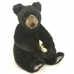 Soft Toy Black Bear by Hansa (24cm) 5772