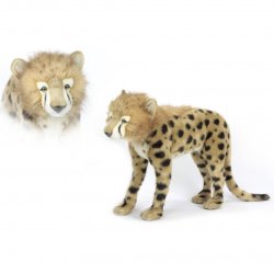 Soft Toy Cheetah Wildcat Jacquard Cub Standing by Hansa (63cm.L) 6764
