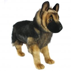 Soft Toy German Shepherd Puppy Dog Standing by Hansa (50cmL.) 4397