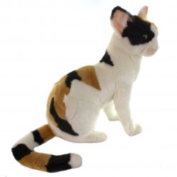 Soft Toy Calico Cat by Hansa (35cm) 7028