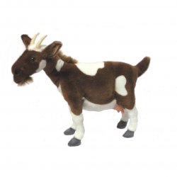 Soft Toy Goat Brown & White by Hansa (48cm) 4623