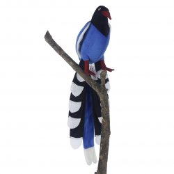 Soft Toy Bird, Taiwanese Blue Magpie by Hansa (19cm.H) 7137