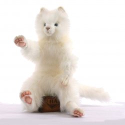 Soft Toy White Cat by Hansa (45cm) 4643
