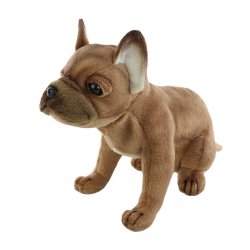 Soft Toy Dog, French Bulldog Sitting by Hansa (20cm.H) 6596